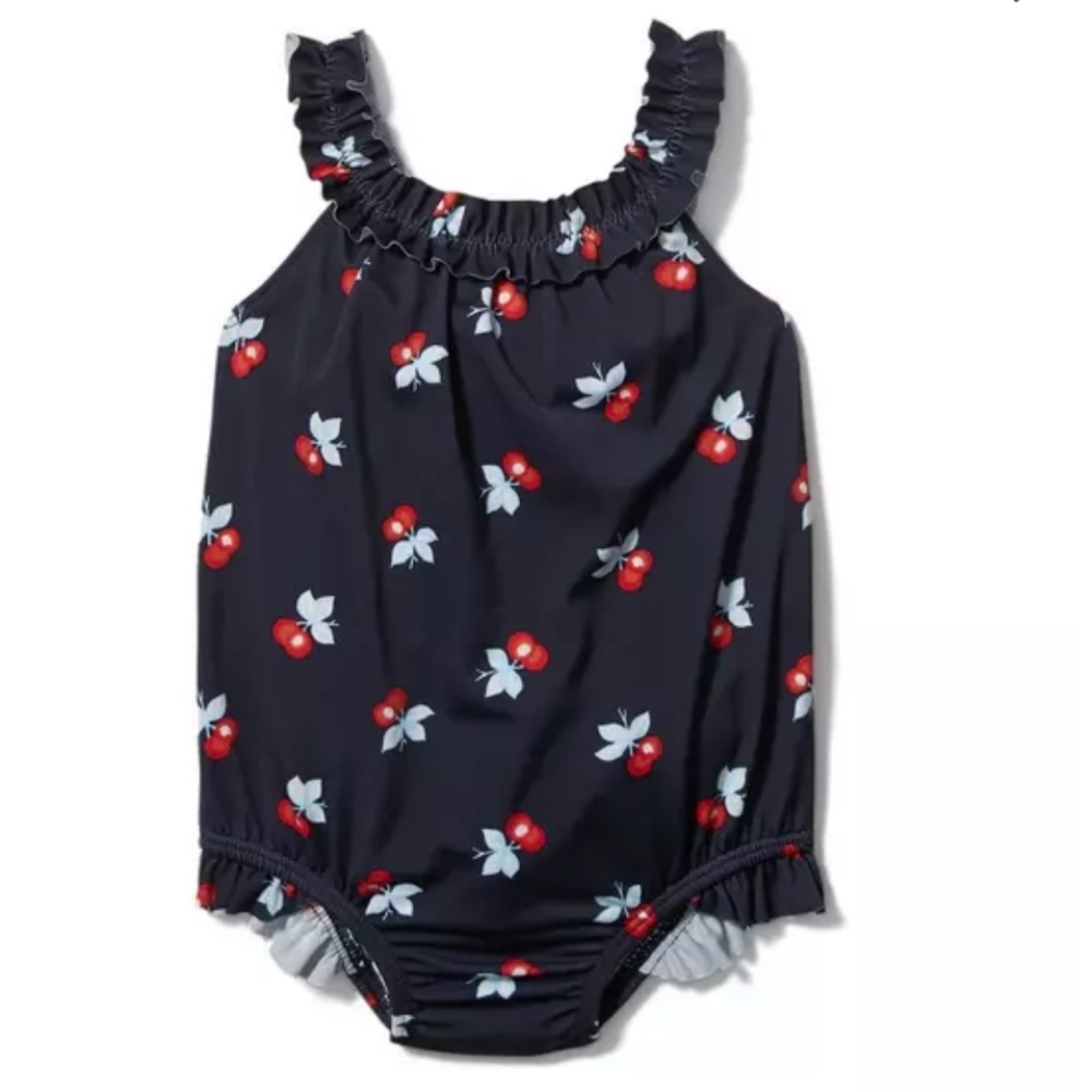 Cherry Print Baby Swimsuit